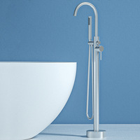 Vente directe d'usine, baignoire sur pied, douche de salle de bain tout en cuivre, robinet colonne chaud et froid, ensemble de douche pour hôtel et maison