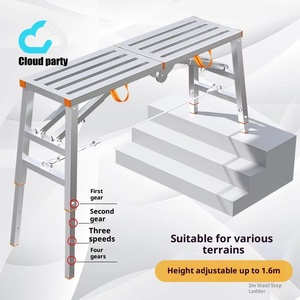 Складная рабочая платформа Cloud-party из высокопрочной стали, грузоподъемность 150 кг, штабелируемая, для шпатлевки, покраски и домашнего ремонта - Product Image 4