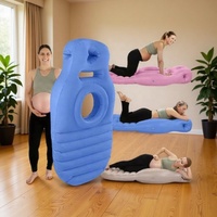 Oreiller de maternité gonflable pour femmes enceintes, en PVC floqué, taille M, soutien complet du corps, trous pour la tête et l'abdomen, portable