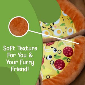 Jouets pour animaux de compagnie en forme de pizza personnalisés de qualité supérieure, jouet en peluche couineur pour chien, design original - Product Image 5