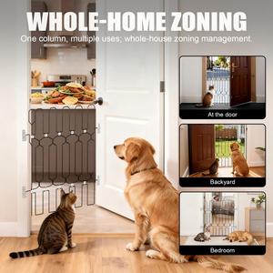 Özelleştirilebilir Demir Metal Dikdörtgen İç Mekan Kullanımı Katlanır Kapı Çiti Köpek Yüksekliği Ayarlanabilir Teleskopik Kaçmayı Engelleyici Kedi Çiti Evcil Hayvan Kapısı - Product Image 3
