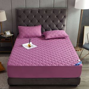 Funda de <span class=keywords><strong>colchón</strong></span> <span class=keywords><strong>impermeable</strong></span> de alta calidad, colores sólidos, acolchada, tamaño doble, Sábana bajera, Protector de <span class=keywords><strong>colchón</strong></span> - Product Image 3