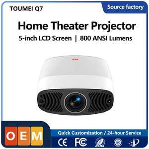 Proyector de Cine Toumei Q7 1080P/4K Compatible con Android 9, <span class=keywords><strong>Netflix</strong></span>/YouTube/Google TV Integrados, Duplicación por Cable, Aplicaciones Gratuitas |   Portátil - Product Image 1