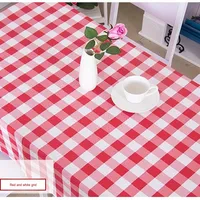 Nappe de table moderne pour restaurant occidental, tissu tissé à carreaux noir, blanc, vert et rouge