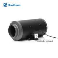 Kipas Inline Aliran Campuran EC 150mm 6 inci 100-240V PWM Pengaturan Kecepatan Tanpa Tingkat (Stepless) Casing Logam Busa Peredam Suara Kebisingan Rendah
