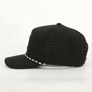 Gorra de 5 Paneles Personalizada de Alta Calidad, con Diseño de Dibujos Animados, Ecológica, de Goma, con Orificios Cortados con Láser, Visera de Cuerda, Unisex, Ajustable, para las Cuatro Estaciones - Product Image 3