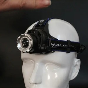 Công suất cao USB có thể sạc lại ánh sáng màu đỏ đèn pha LED T6 đầu Đèn Cắm Trại khai thác mỏ 18650 lithium nhôm đầu Torch đèn pha - Product Image 4