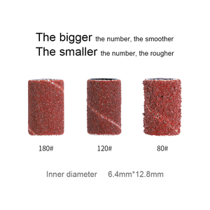 NAD001 Ensemble de 6 fraises à ongles double face en émeri avec étui, bande abrasive, pointes pour gel, pour le ponçage/le polissage/le retrait - Product Image 6