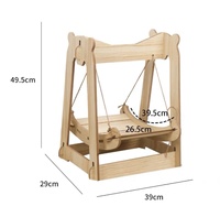 Hamac pour chat en bois, balançoire pour animaux de compagnie, lit pour chat, bois massif, modèle suspendu amovible Meng Academy-001