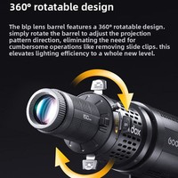 Réflecteur optique en fibre de carbone Godox authentique BLP/BFP pour éclairages vidéo LED, tube de projection à mise au point réglable avec monture Bowens pour portraits