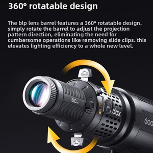 Reflector Óptico de Fibra de Carbono <span class=keywords><strong>Godox</strong></span> Original BLP/BFP para Luces <span class=keywords><strong>LED</strong></span> de Video, Enfoque Ajustable, Montura Bowens, <span class=keywords><strong>Tubo</strong></span> de Proyección para Retratos - Product Image 4