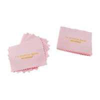 Petit chiffon de nettoyage en microfibre pour bijoux en or et en argent de luxe non pelucheux doux logo imprimé en relief personnalisé pour bijoux