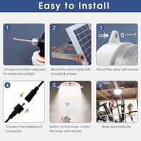 Lumière solaire LED murale pour extérieur et intérieur, 50W-200W, indice de protection IP54, aluminium + PC, utilisation en extérieur et en bureau, garantie de 3 ans