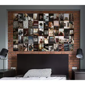 Fotoğraf duvar kolaj seti-50 Set 4x6 inç albüm kapağı estetik duvar kolaj kiti 70 adet