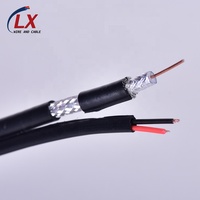 Cable de alimentación de 2 núcleos RG59 + 50 ohmios 75 ohmios Cable coaxial de alta frecuencia