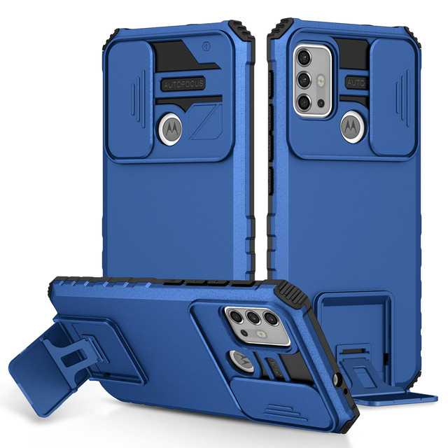 PC Slide Camera Protection Case for Motorola Moto G30 G10 G Power Shockproof Kickstand Armor for Moto G9 Plus G Stylus 2021 5G