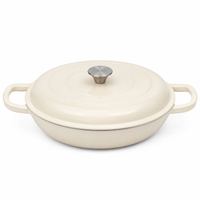 Set Peralatan Masak Mewah dari Besi Cor, Kompatibel dengan Induksi dan Gas, 30cm, untuk Ruang Makan, Termasuk Panci Sup & Kaldu yang Aman untuk Oven