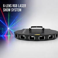 Projecteur laser RGB multicolore en forme d'éventail à 4/6 faisceaux, DMX512 ILDA, auto/son-actif, refroidissement par ventilateur, pour club, discothèque, bar, scène