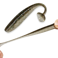 Ensemble de leurres souples pour la pêche en eau douce avec leurres bioniques métalliques à queue de pagaie et hameçons jig pour le bar et les poissons d'eau salée en lac et en rivière