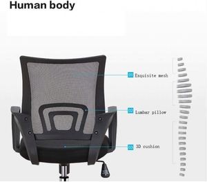 Qua khách hàng nhựa giữa trở lại ghế, armless nhân viên CEO Ghế Văn Phòng Chân nhà văn phòng ghế/ - Product Image 3