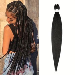 32 Inch Easy Pre-Stretched Afro Gradient <strong>Braid</strong> Wig Hair Extension Bouncy Natural Chemical Fiber Africa Yaki Straight <strong>Braids</strong> - Product Image 1
