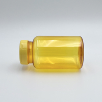 Bocaux en plastique PET rouge à rabat pour les soins de santé, les comprimés de vitamines, avec bouchon à vis pour le stockage des médicaments