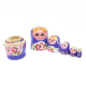 Bambole matrioska russe personalizzate nidificazione del legno 5 pezzi bambole impilate regalo Festival Matreshka artigianato fatto a mano bambola matrioska russa - Product Image 3