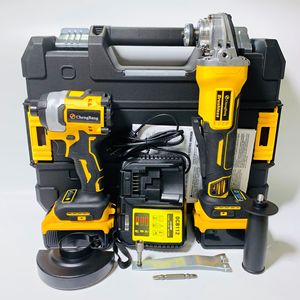 Juego de 2 Herramientas Eléctricas Recargables, Destornillador de Litio Inalámbrico, Taladro Inalámbrico, Herramienta Combinada Angular sin Escobillas - Product Image 6