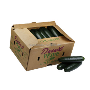 Boîte en carton ondulé enduit, personnalisée <span class=keywords><strong>et</strong></span> recyclable, pour l'emballage de concombres, légumes <span class=keywords><strong>et</strong></span> fruits frais - Product Image 5