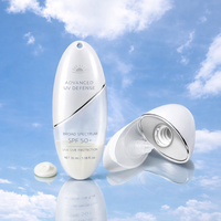 Flacons en plastique cosmétique vides en forme de cœur avec bouchon à vis en PE/ABS de 30 ml, logo personnalisé, avec cordon de suspension pour crème solaire