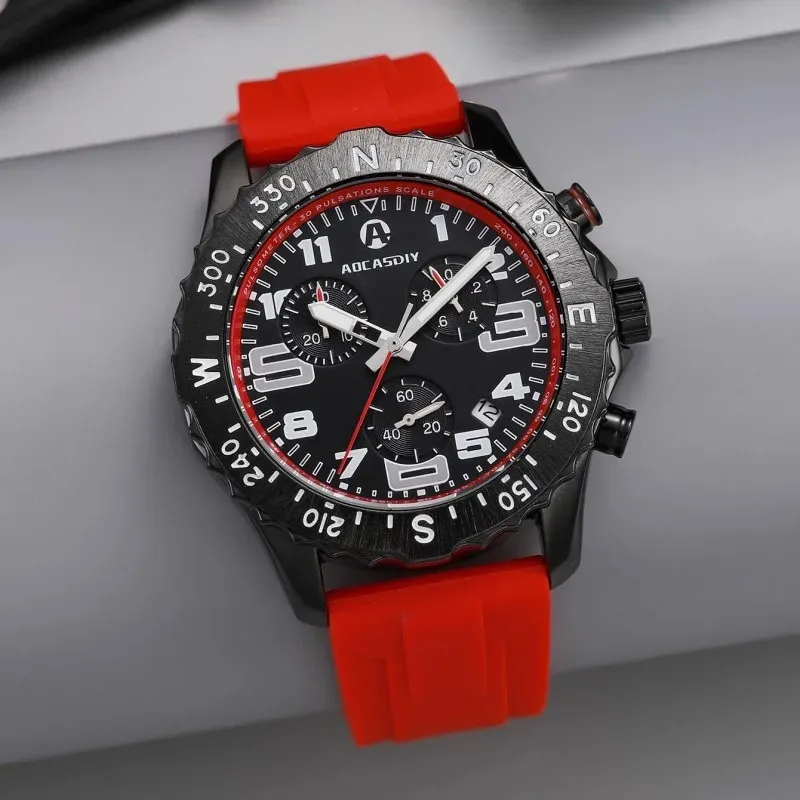 Top montres de luxe pour hommes AOCASDIY vente chaude Sport montre de mode pour hommes sport horloge calendrier Date montres à Quartz personnalisé OEM