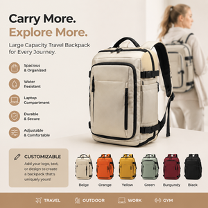 Mochila <span class=keywords><strong>de</strong></span> Viaje Expandible Personalizada con Compartimento para Zapatos, Bolsa Deportiva Impermeable para Gimnasio, para Hombres y Mujeres, para Viajes <span class=keywords><strong>de</strong></span> Negocios o <span class=keywords><strong>Fin</strong></span> <span class=keywords><strong>de</strong></span> <span class=keywords><strong>Semana</strong></span> - Product Image 1