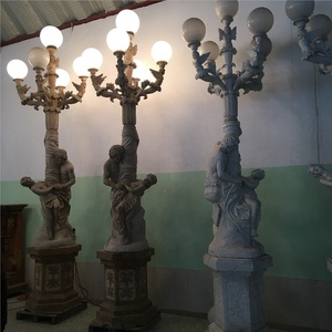 <span class=keywords><strong>Lampe</strong></span> solaire, pilier lumineux <span class=keywords><strong>en</strong></span> <span class=keywords><strong>marbre</strong></span>, pierre naturelle, pour porte extérieure, jardin - Product Image 3