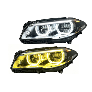 Per <span class=keywords><strong>BMW</strong></span> <span class=keywords><strong>Serie</strong></span> <span class=keywords><strong>5</strong></span> F10 F18 2011-2017 Kit di Aggiornamento Fari a LED con Luci Diurne DRL e Proiettore Bi-Xenon con Effetto Angel Eye - Product Image 2
