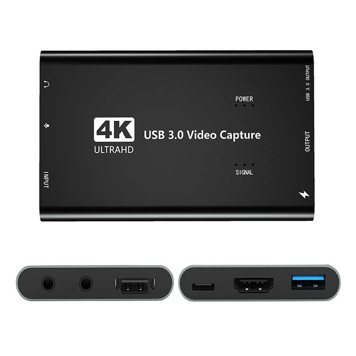 Video USB 3.0 HD Audio 4K 60FPS Game Real-Time Streaming Video Recorder  Capture Device 