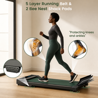 Tapis de course électrique intelligent pliable et portable sans fil avec écran LCD, compact, silencieux, idéal pour les espaces restreints, la maison ou le bureau