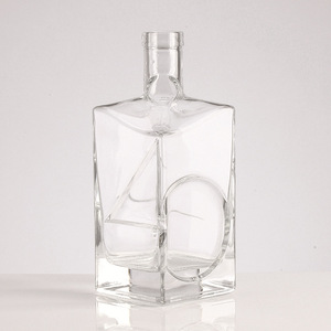 Bouteilles personnalisées avec bouchon en T pour whisky et <span class=keywords><strong>vodka</strong></span>, bouteille en verre transparent à bouche en spirale avec cylindre de brandy - Product Image 4