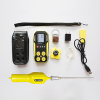 Pompe d'échantillonnage à diffusion d'air, moniteur multi-gaz portable, alarme, analyseur de gaz portable 4 en 1, détecteur multi-gaz CH4, O2, H2S, LEL, CO