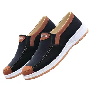 HONGYAN New casual shoes for men old Beijing cloth shoes for men slip-on loafers