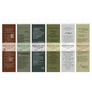 30 feuilles/paquet, série de citations d'amour, chef-d'œuvre littéraire, thème de manuscrit, autocollants anglais faits à la main, matériel pour carnet - Product Image 5