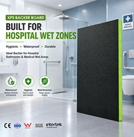 Panneau de support en mousse renforcée de fibre de verre avec surface anti-moisissure pour les murs des zones humides des toilettes des hôpitaux