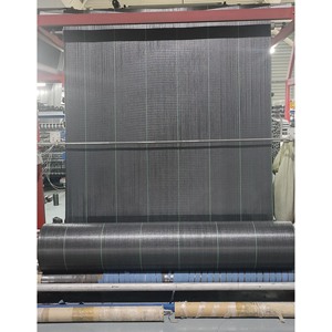 Toile de <span class=keywords><strong>paillage</strong></span> anti-UV en géotextile tissé PP/PE, motif ferme, noir et blanc - Product Image 1