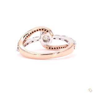 Bague en or diamantée moderne pour femme, élégante, luxueuse, cadeau de fiançailles, de mariage, bijoux fins, magnifique brillance - Product Image 3