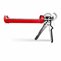 Pistola de calafateo manual de aluminio OEM de alta resistencia con mango en D y varilla lisa para bricolaje