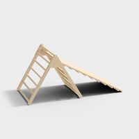 Structures d'escalade intérieures en bois massif pour enfants : échelle et toboggan de type jungle gym, écologiques, durables, avec caractéristiques de sécurité pour les jeux des tout-petits