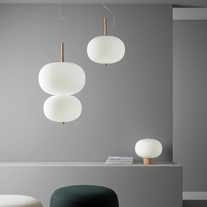 Nordic Modern Designer Minimalist Oval Ball Glass Chandelier Creative Showroom Pendant <b>Lights</b> for Study Room <b>Dining</b> Lighting - Product Image 1