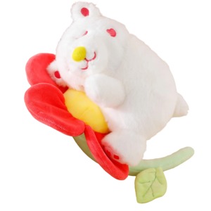 Sevimli ayı sarılma çiçek çocuklar için yumuşak doldurulmuş hayvan oyuncak sevimli Plushie ev dekorasyon hediye işlemeli stres giderici