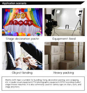 Ruban adhésif professionnel mat de qualité supérieure de 3 pouces, personnalisé, en caoutchouc, blanc, pour scène, type Gaff/Gaffer, noir - Product Image 6