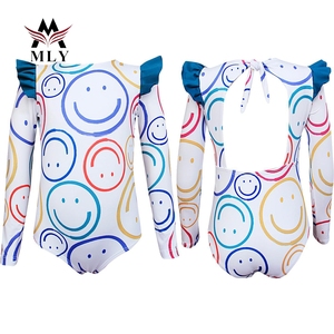 Vacances à la plage enfants mignon volants bretelles une pièce maillot de bain 2025 cravate dos nu petites filles maillots de bain - Product Image 6