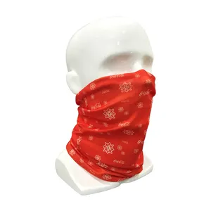 Masker Setengah Cepat Kering Merah Penutup Wajah Pelindung Kaki Salju Bandana Serbaguna